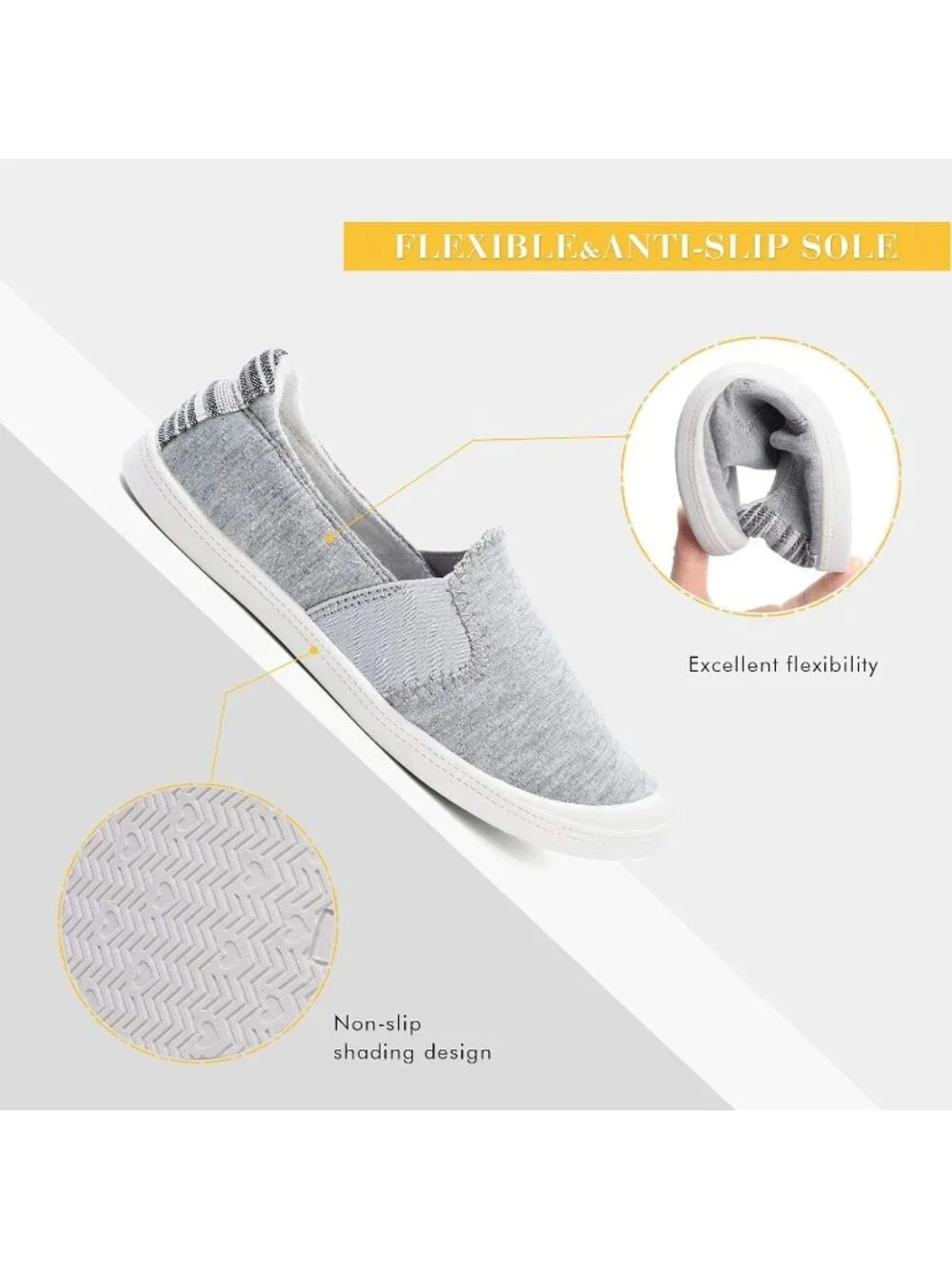 Women's Light Grey Comfortable Lace-Up Breathable Walking Casual Stylish Sneaker
